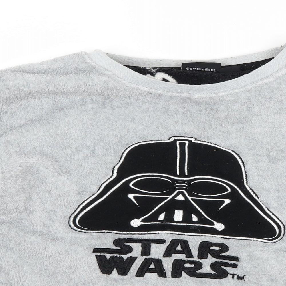 Primark Boys Grey  Fleece  Pyjama Top Size 11-12 Years  - Star wars