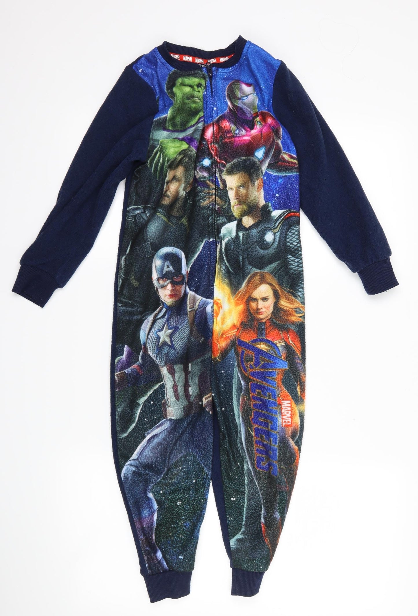 Matalan Boys Blue  Fleece  One Piece Size 6 Years  - Marvel Avengers
