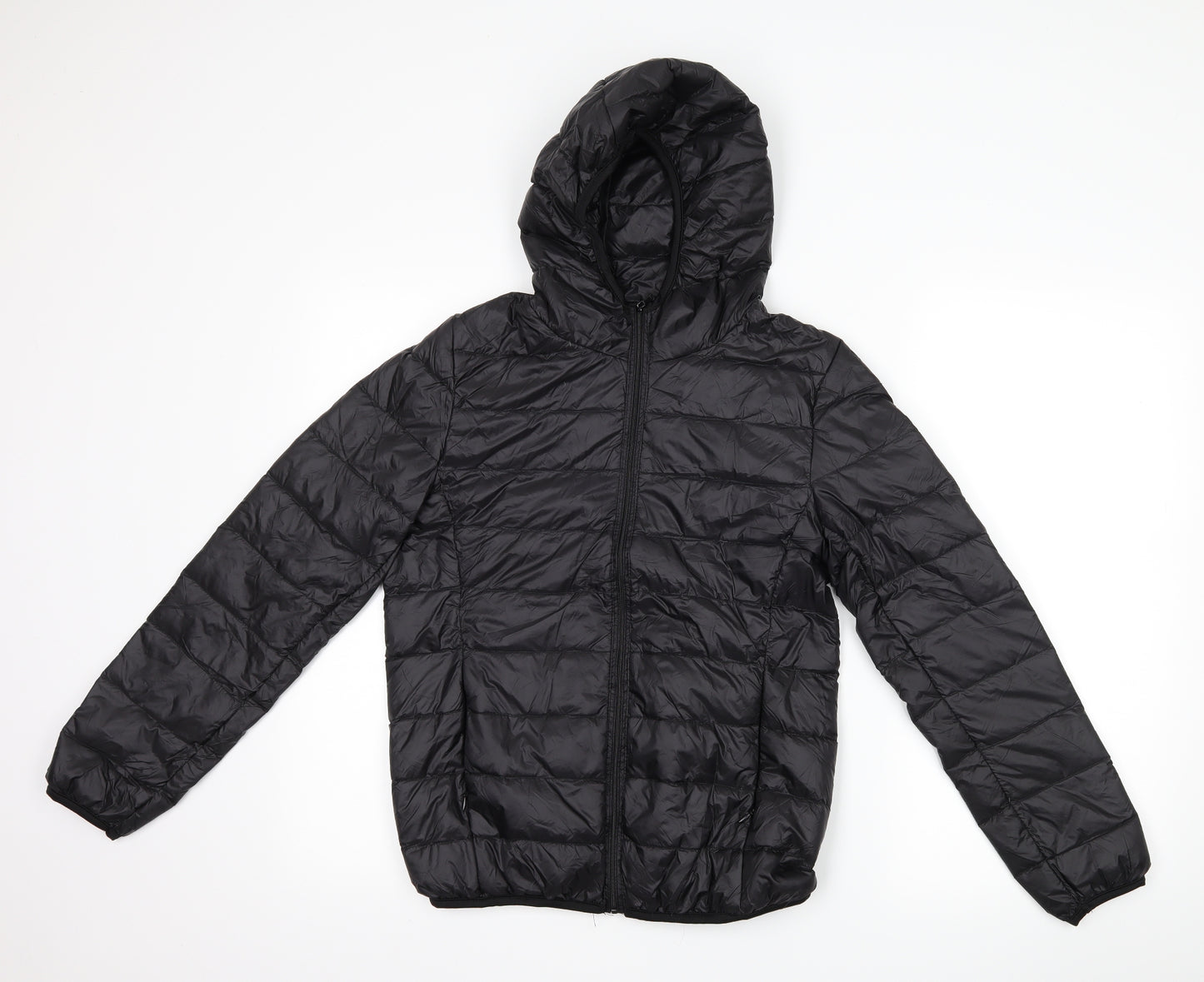 Preworn Womens Black   Puffer Jacket Coat Size L