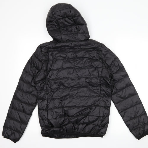 Preworn Womens Black   Puffer Jacket Coat Size L