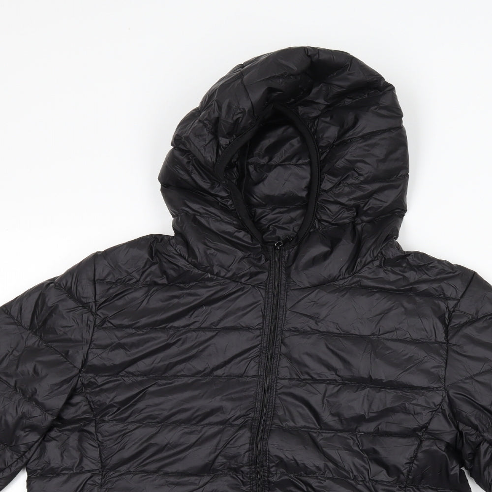 Preworn Womens Black   Puffer Jacket Coat Size L