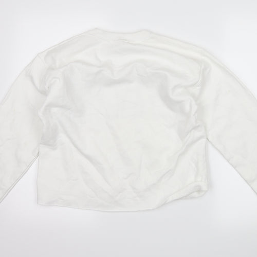 Miss Selfridge Womens White   Pullover Sweatshirt Size S  - slogan