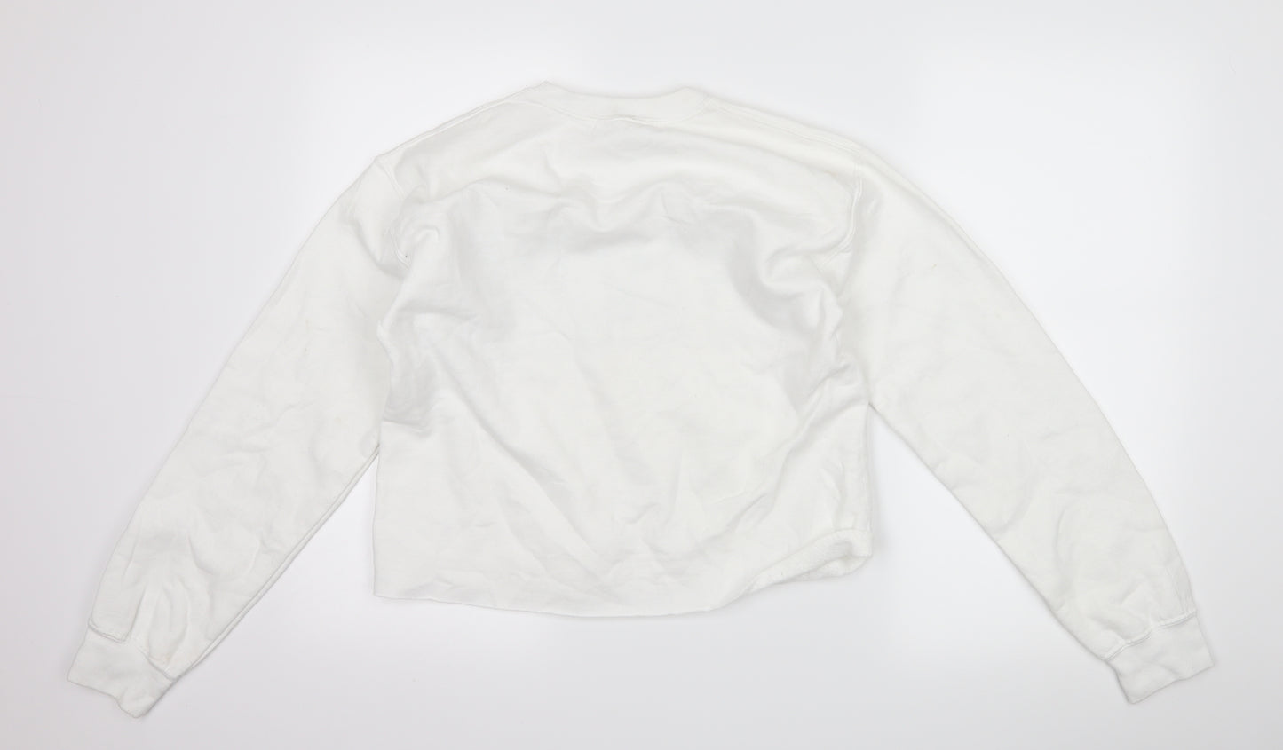 Miss Selfridge Womens White   Pullover Sweatshirt Size S  - slogan