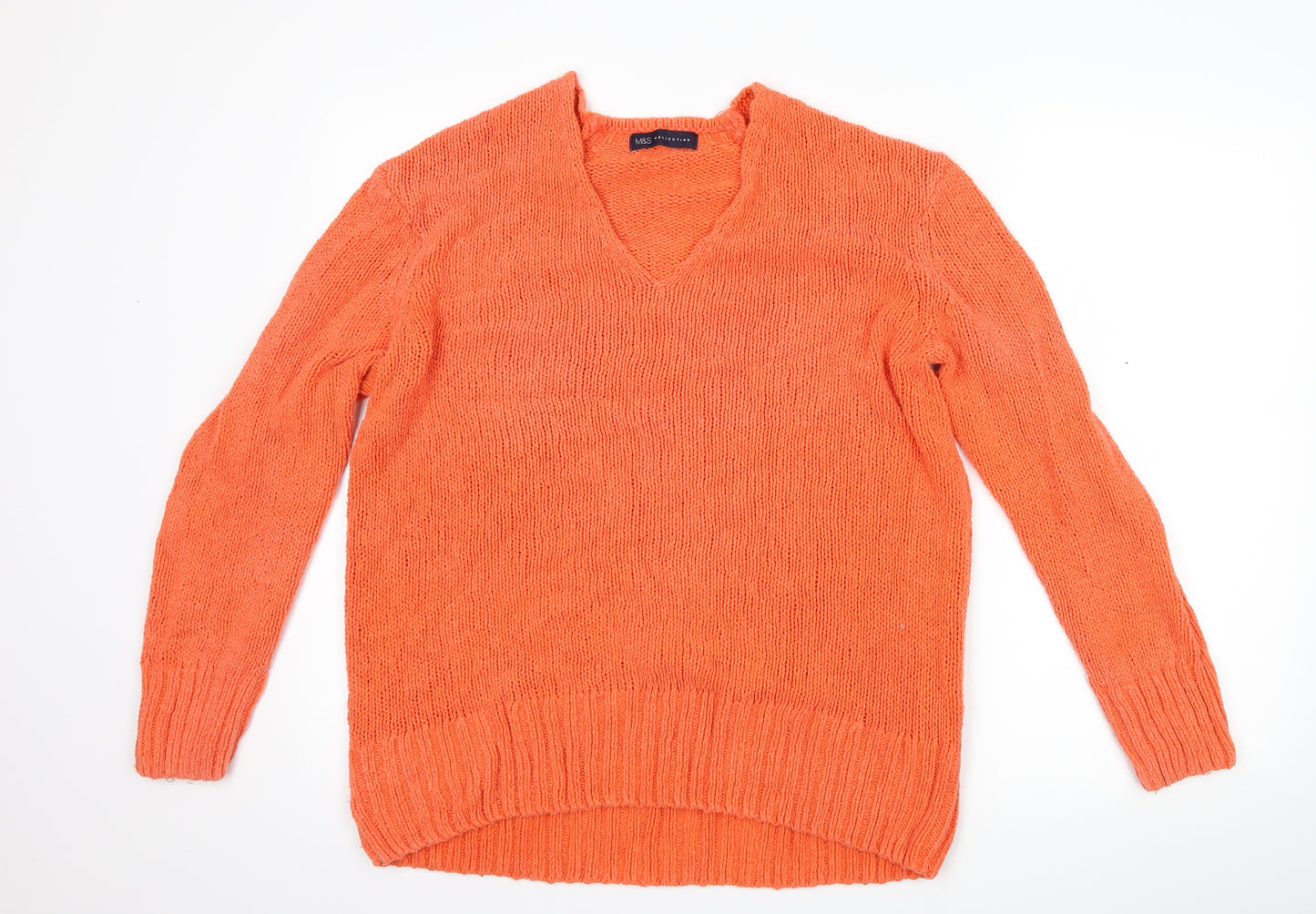 Marks and Spencer Womens Orange   Pullover Jumper Size M