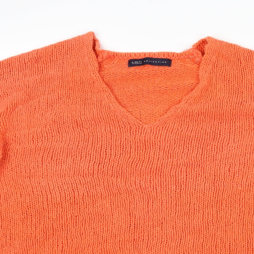 Marks and Spencer Womens Orange   Pullover Jumper Size M