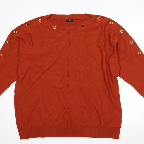 M&Co Womens Brown   Pullover Jumper Size 18