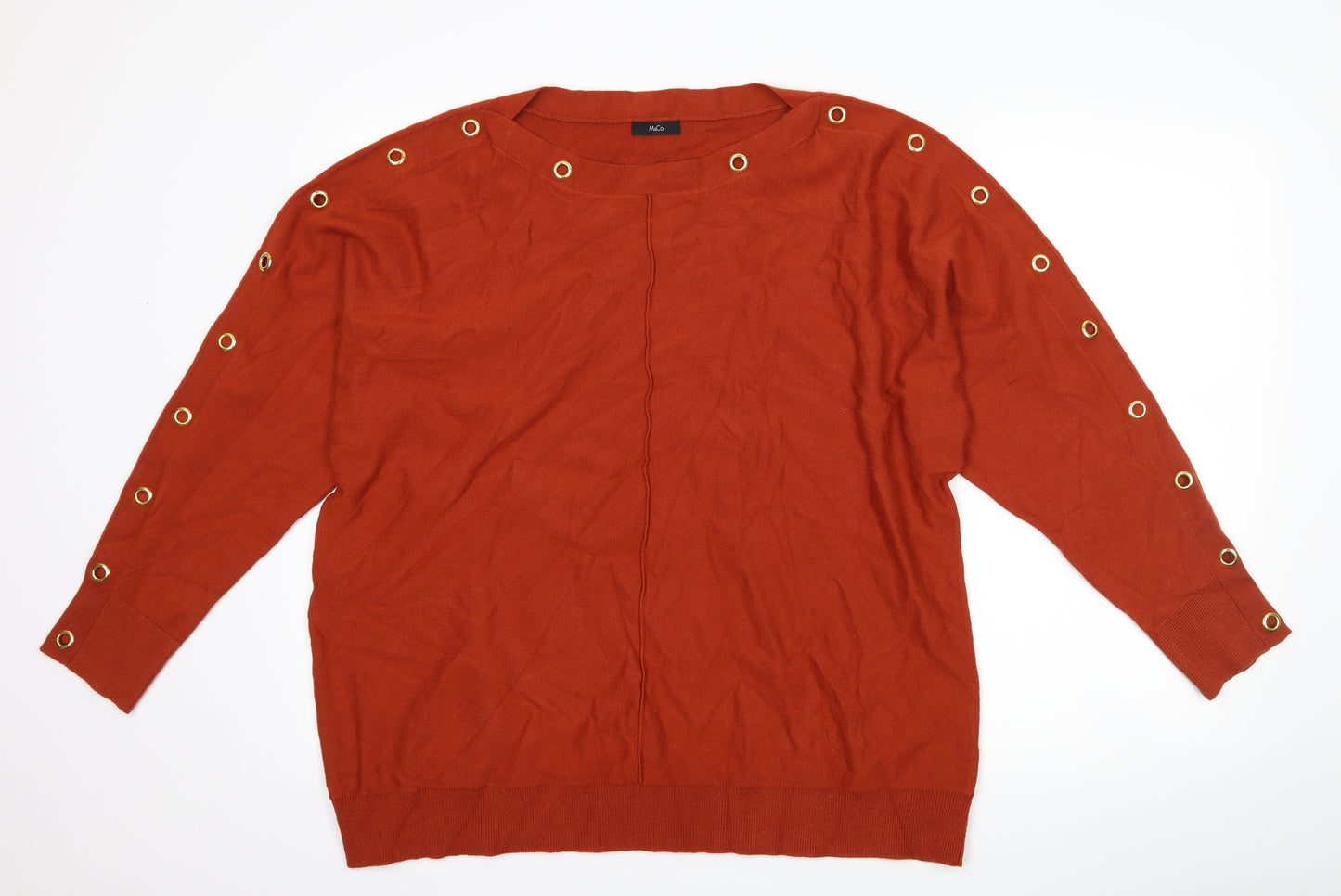 M&Co Womens Brown   Pullover Jumper Size 18