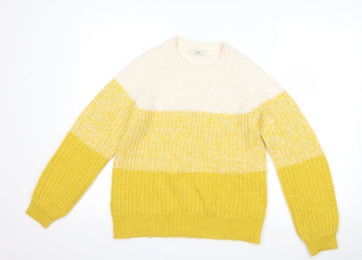 George Womens Yellow Striped  Pullover Jumper Size S