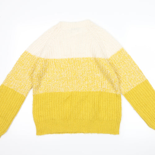 George Womens Yellow Striped  Pullover Jumper Size S