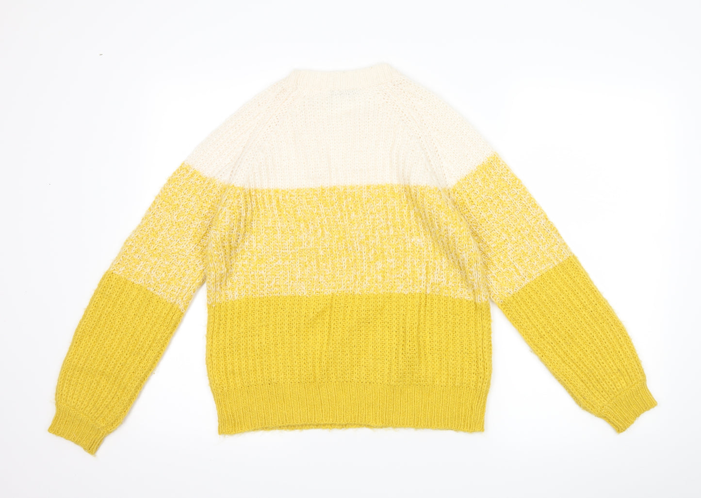 George Womens Yellow Striped  Pullover Jumper Size S