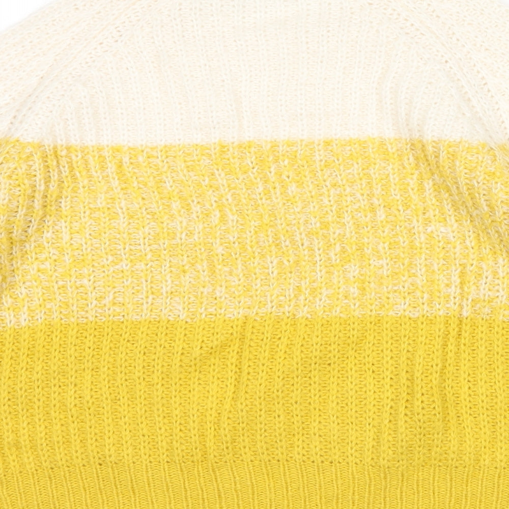 George Womens Yellow Striped  Pullover Jumper Size S