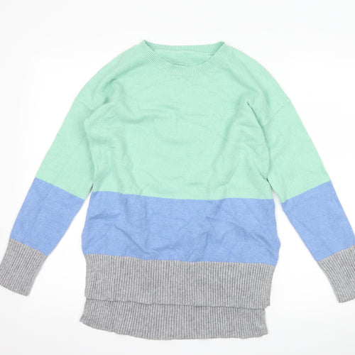 Oasis Womens Blue Striped  Pullover Jumper Size XS
