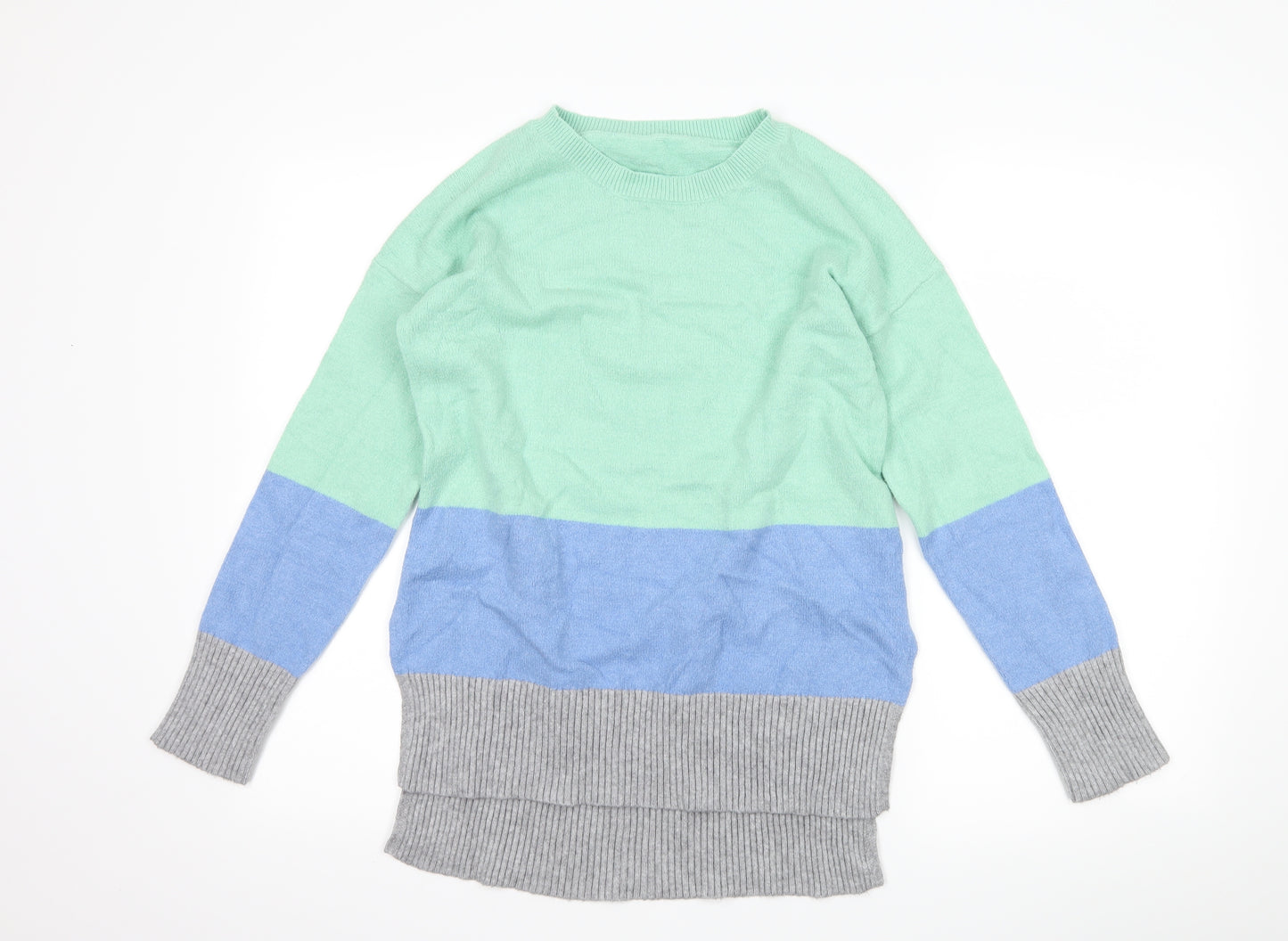 Oasis Womens Blue Striped  Pullover Jumper Size XS