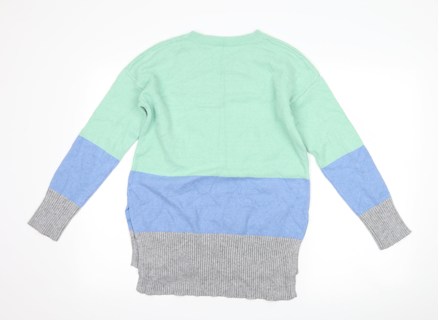 Oasis Womens Blue Striped  Pullover Jumper Size XS