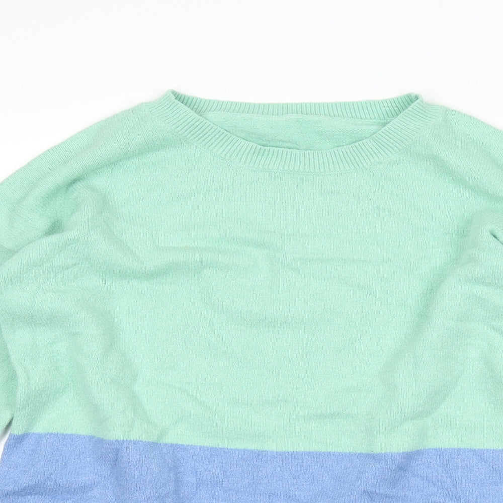 Oasis Womens Blue Striped  Pullover Jumper Size XS