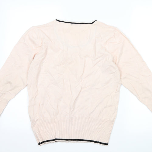 Roman Womens Pink Polka Dot  Pullover Jumper Size 14