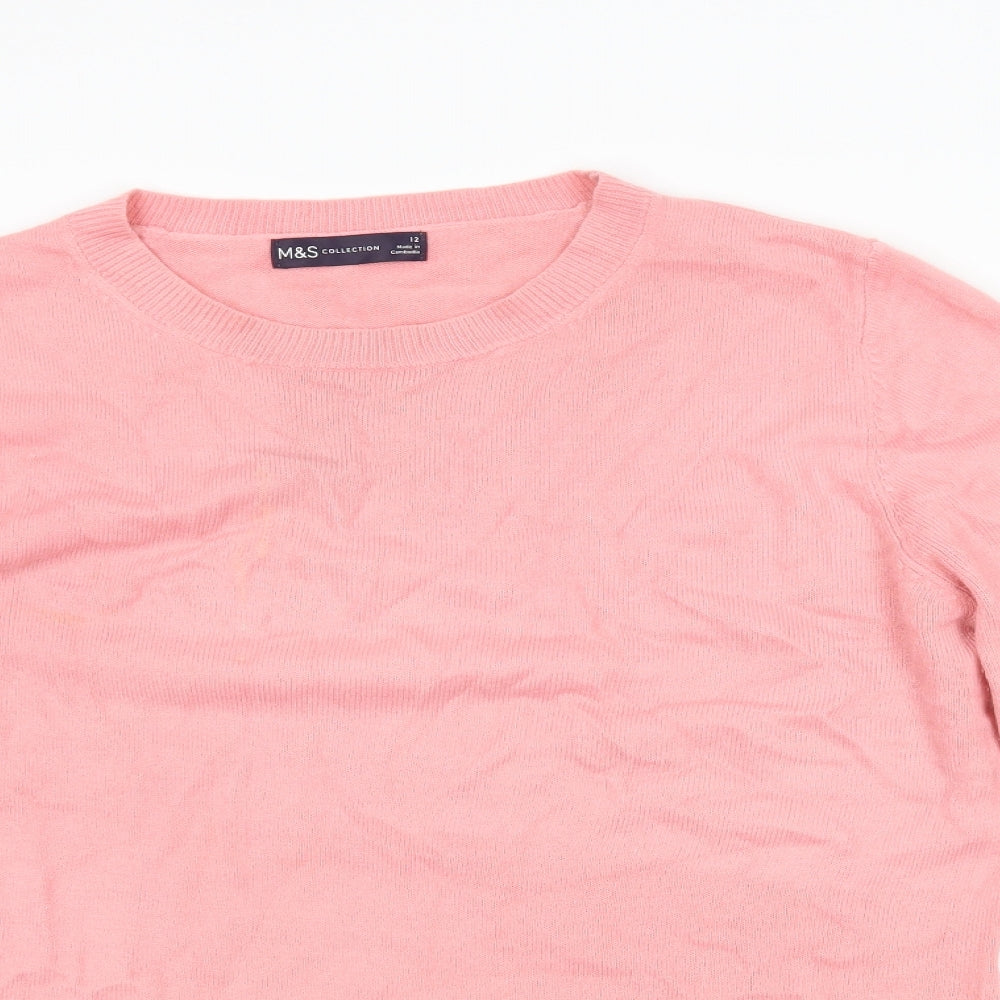 Marks and Spencer Womens Pink   Pullover Jumper Size 12