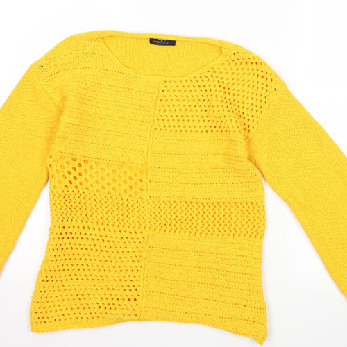 Papaya Womens Yellow   Pullover Jumper Size S