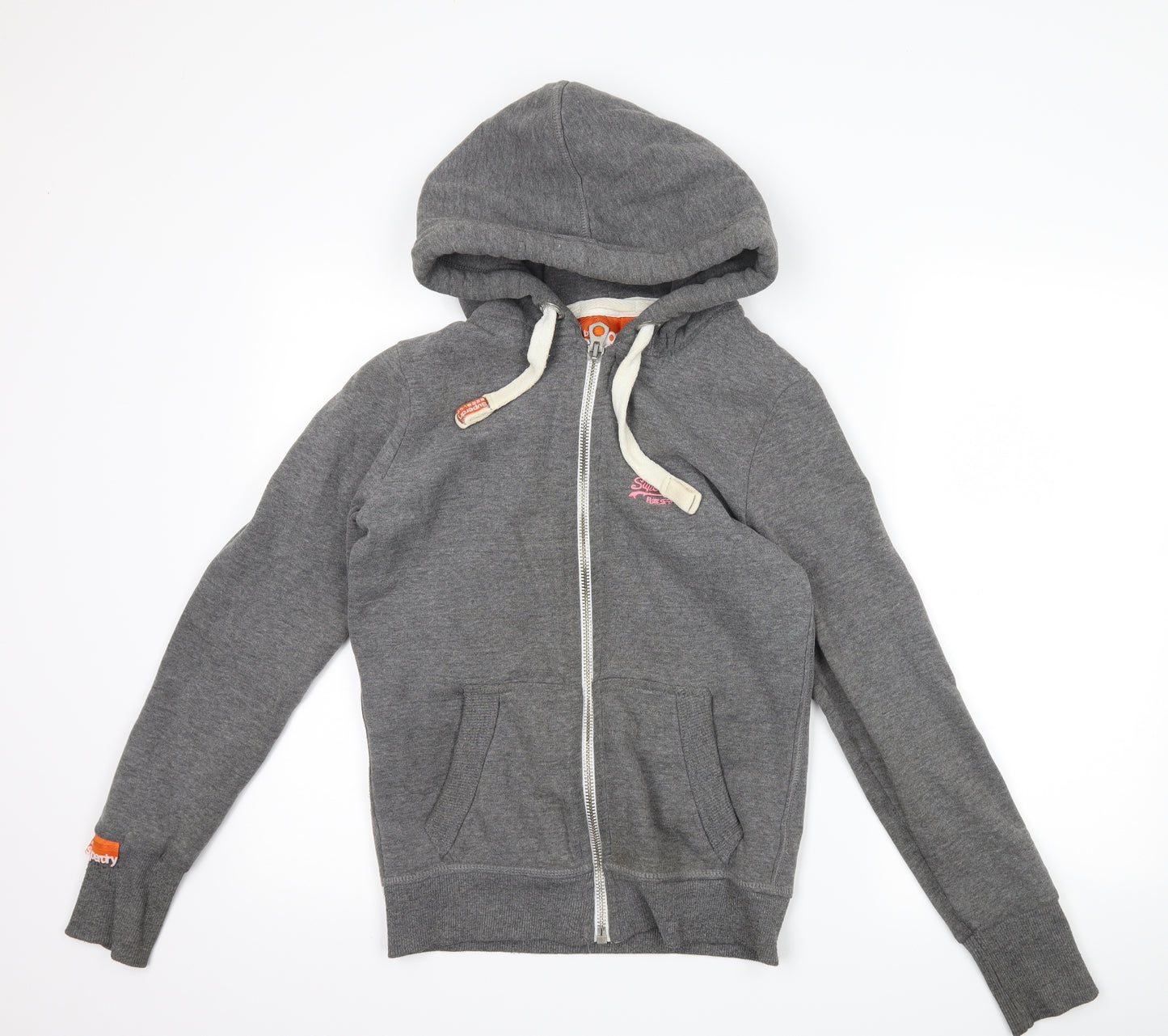 Superdry Womens Grey   Full Zip Hoodie Size M
