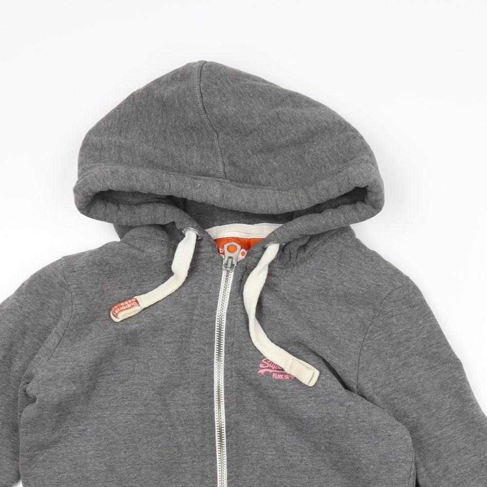 Superdry Womens Grey   Full Zip Hoodie Size M