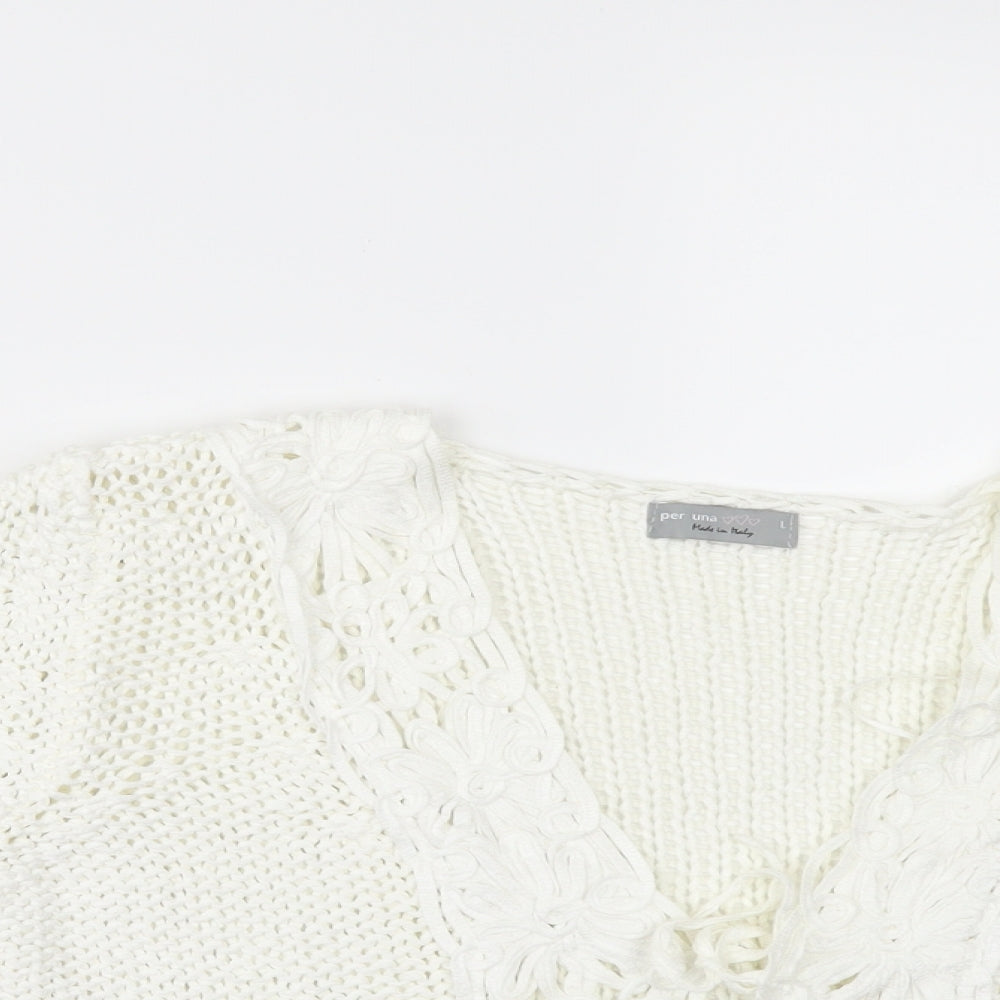 Per Una Womens Ivory   Shrug Jumper Size L