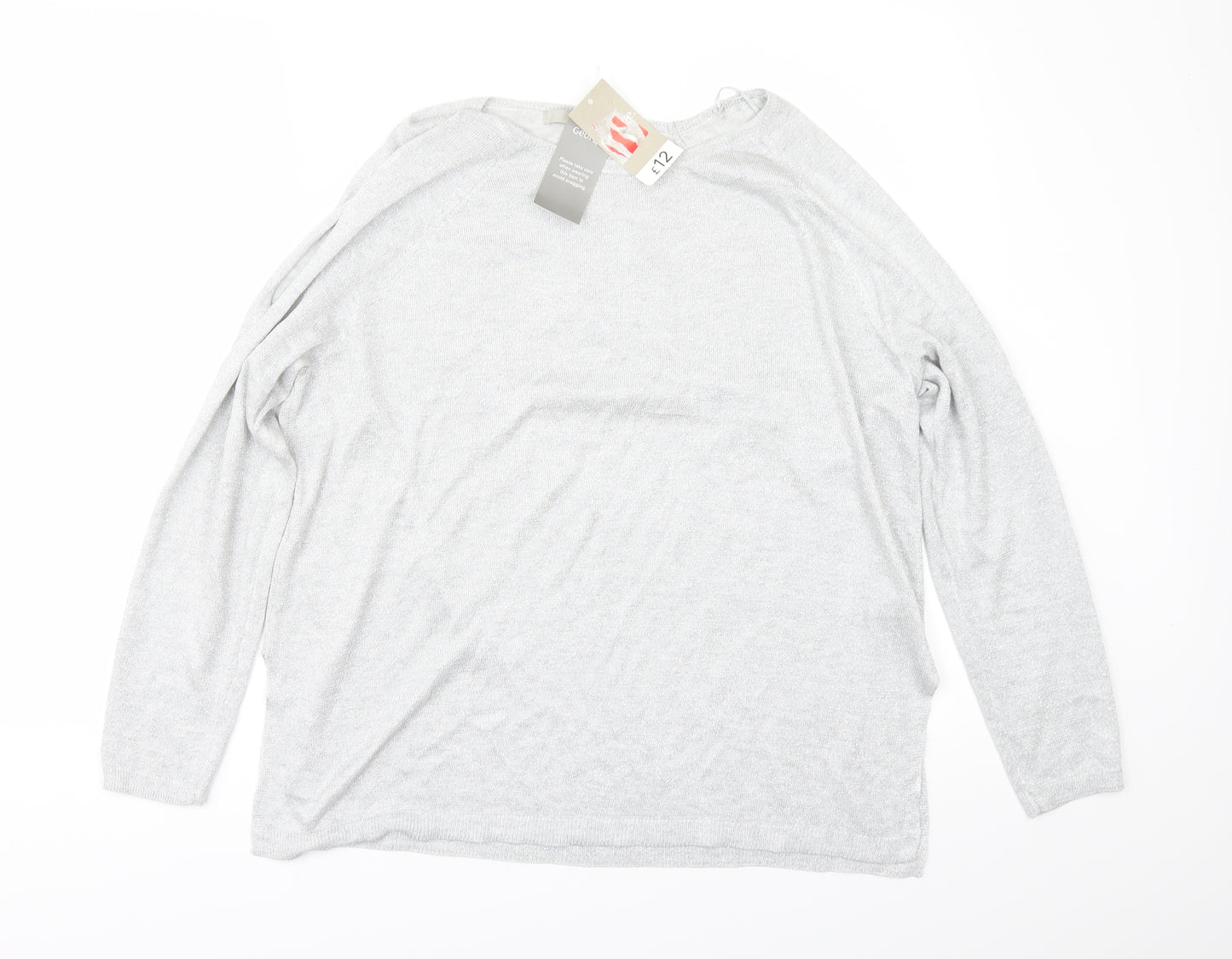 George Womens Silver   Pullover Jumper Size 18  - Cold shoulder