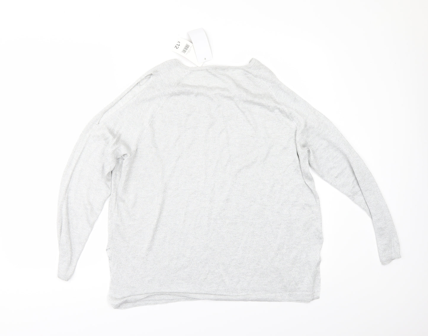 George Womens Silver   Pullover Jumper Size 18  - Cold shoulder