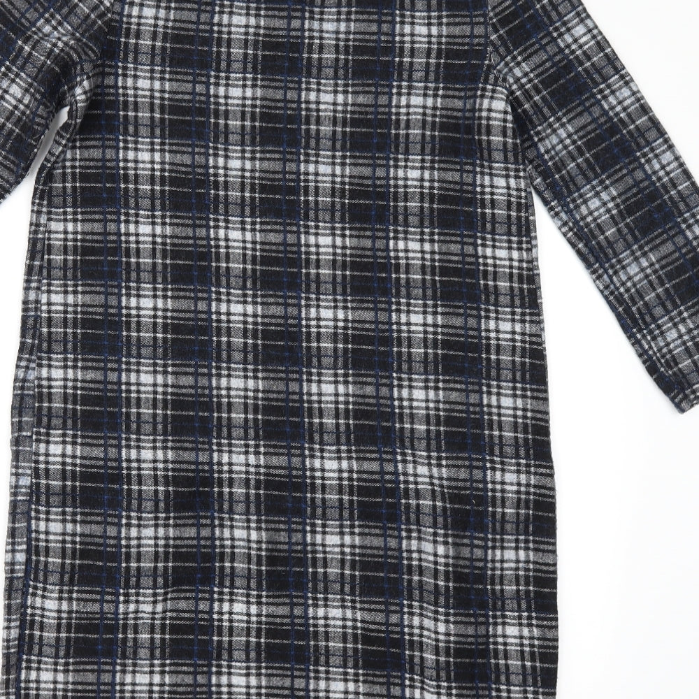 TUE Womens Grey Check  Jumper Dress  Size 10