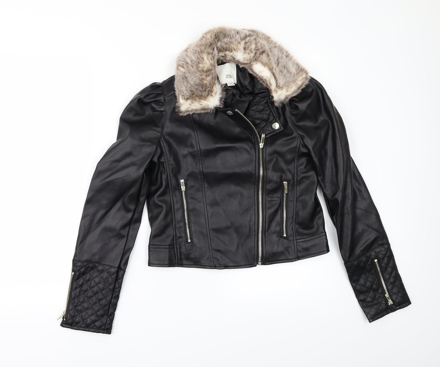 River Island Girls Black   Jacket  Size 11-12 Years