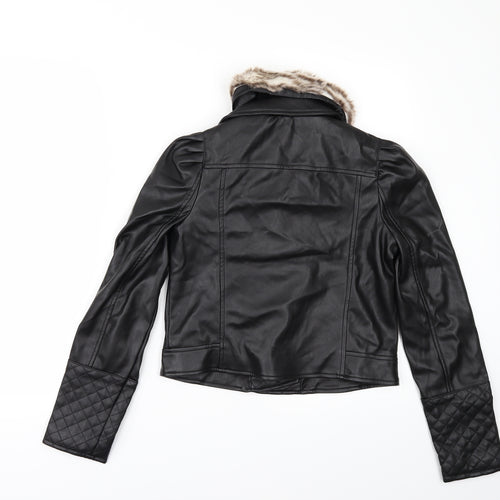 River Island Girls Black   Jacket  Size 11-12 Years