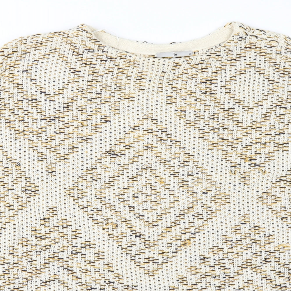 TU Womens Beige   Jacket Poncho Size M  - PONCHO