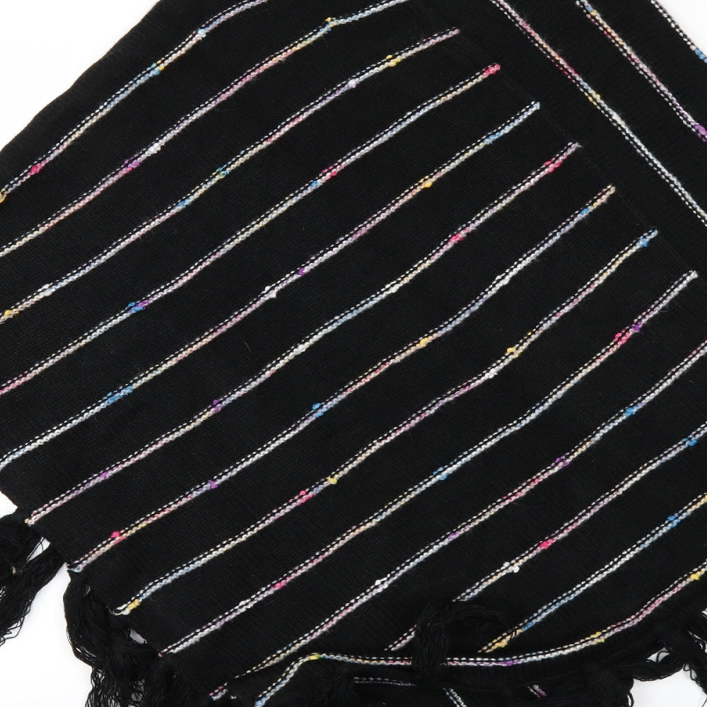 TU Womens Black Striped  Jacket Poncho One Size  - PONCHO