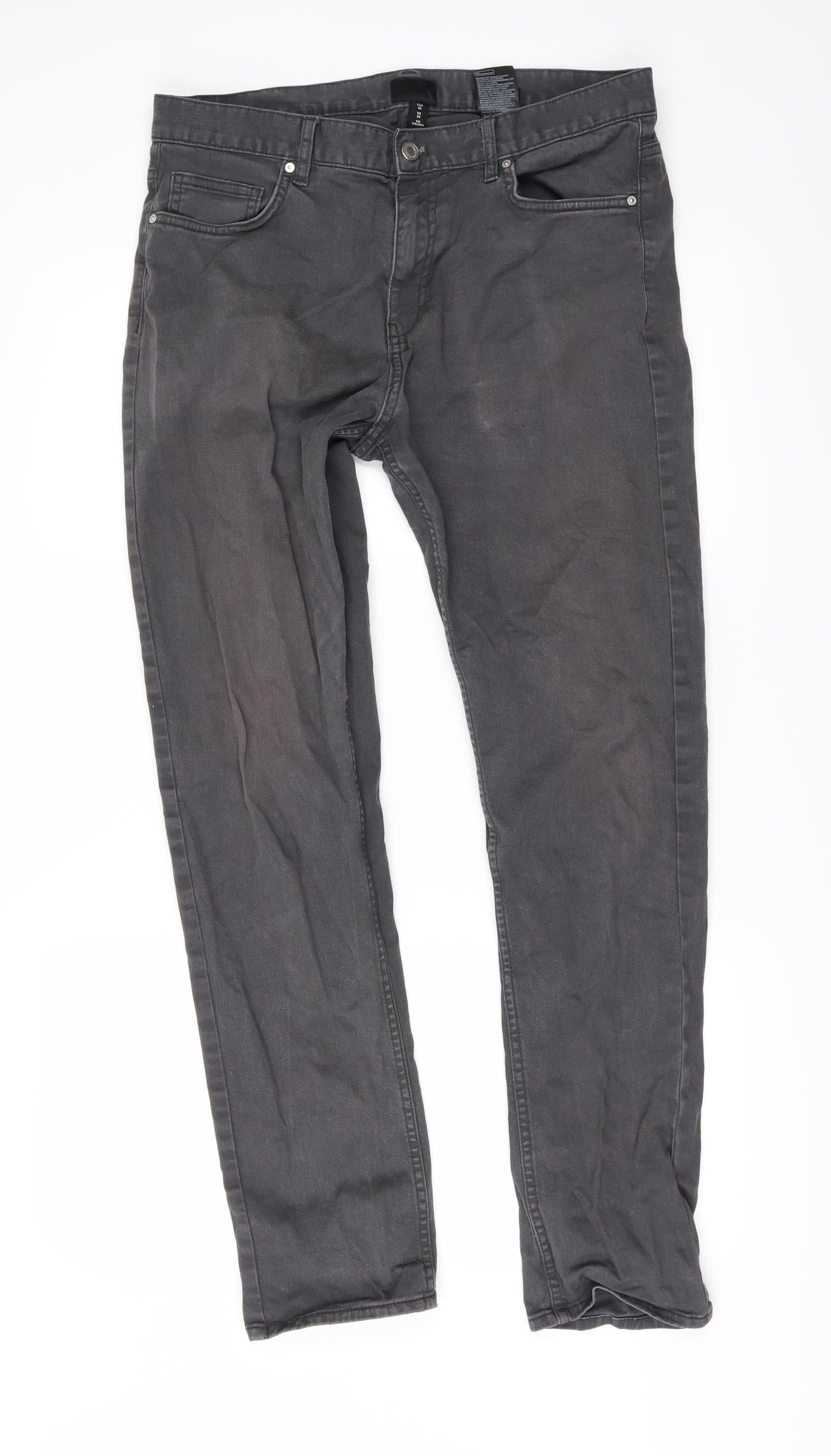 H&M Womens Black  Denim Skinny Jeans Size 32 L31 in