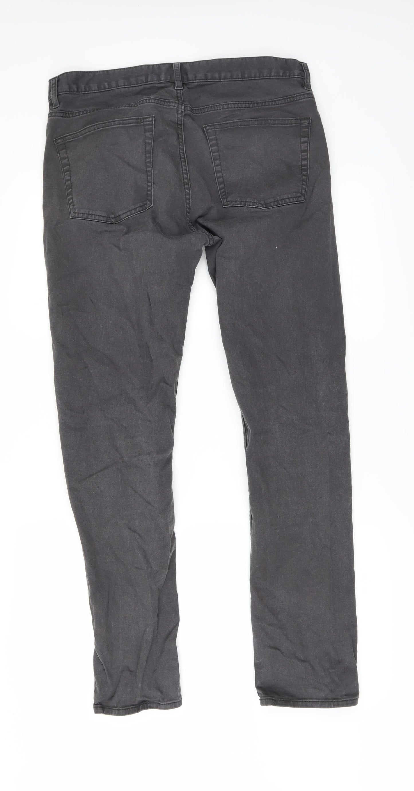 H&M Womens Black  Denim Skinny Jeans Size 32 L31 in