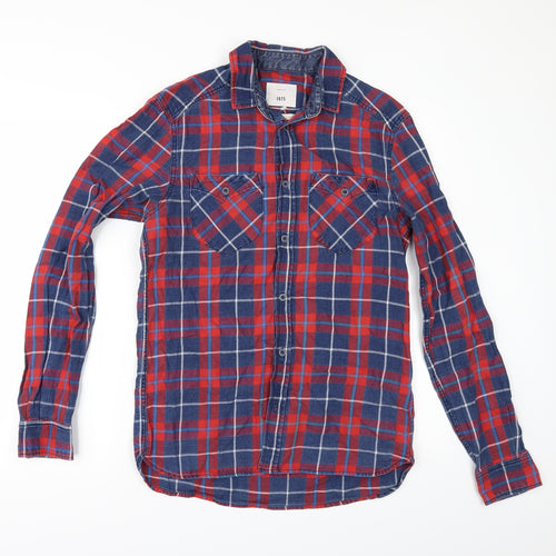 Preworn Mens Multicoloured Check   Button-Up Size S