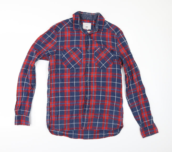 Preworn Mens Multicoloured Check   Button-Up Size S