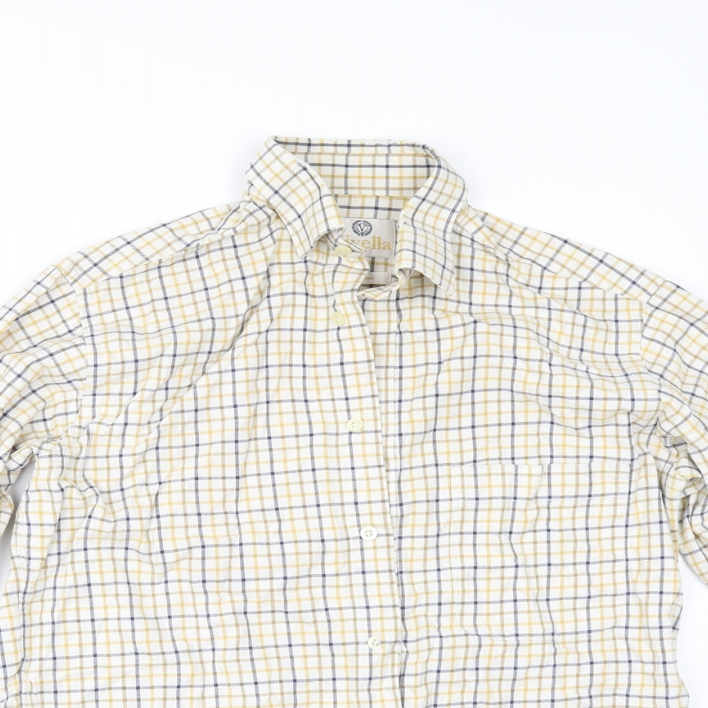 Viyella Mens Yellow Check   Button-Up Size 15.5