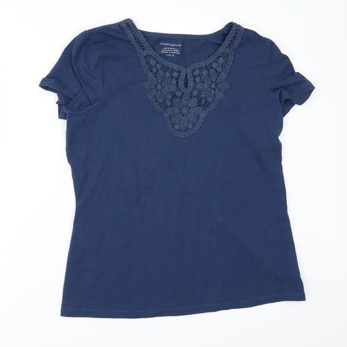 Charter Club Womens Blue   Basic T-Shirt Size M