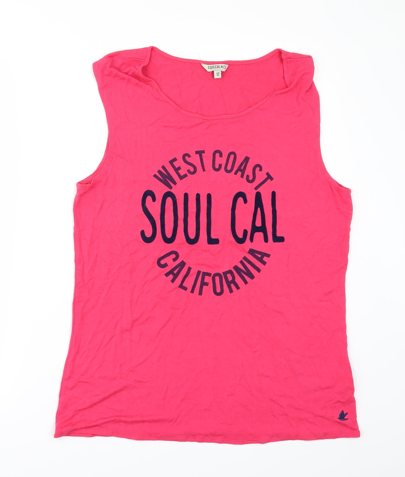 SOULCAL & CO Womens Pink   Basic T-Shirt Size 12