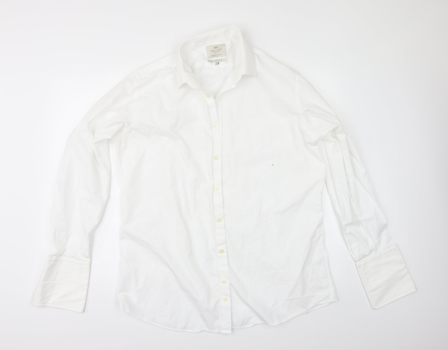 Hawes & Curtis Mens White    Dress Shirt Size 17