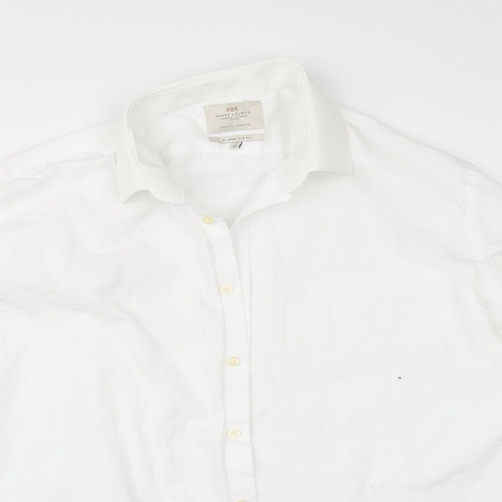 Hawes & Curtis Mens White    Dress Shirt Size 17