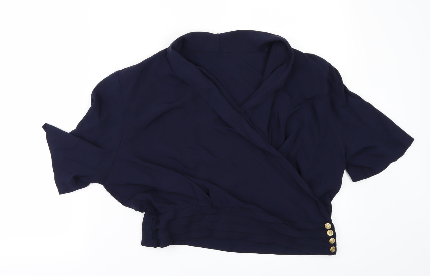 Marks and Spencer Womens Blue   Kimono Button-Up Size 16