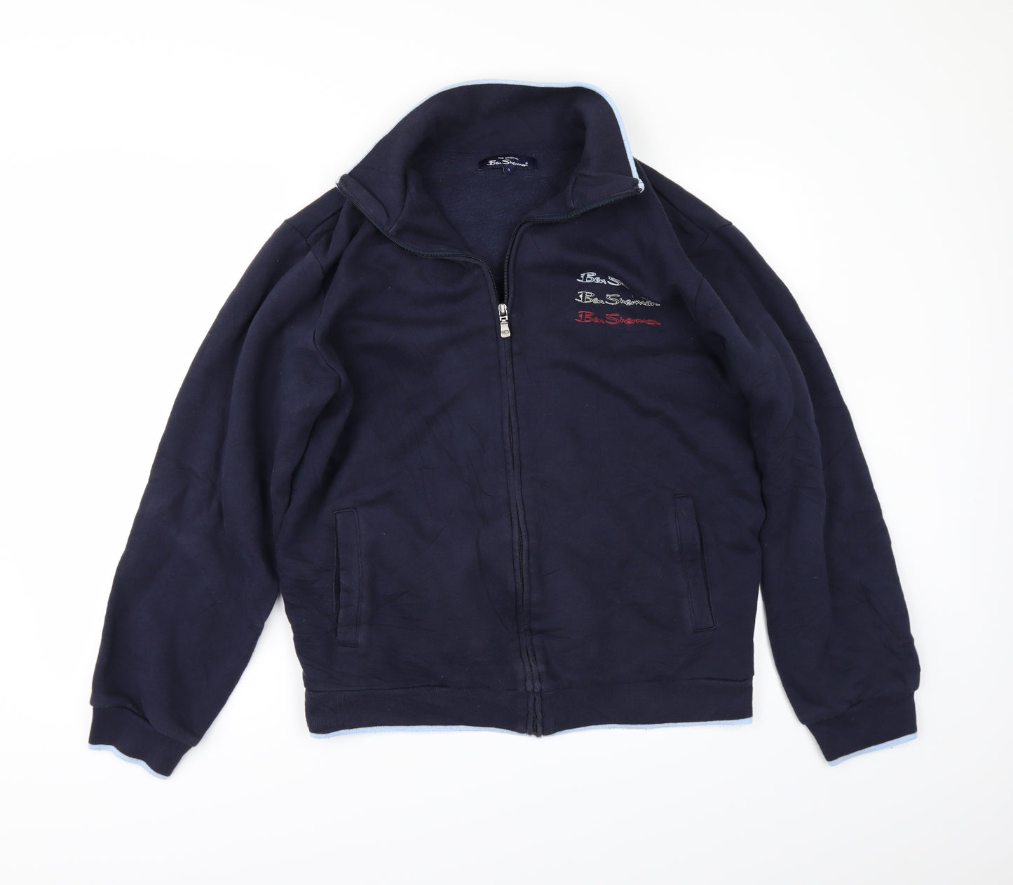 Ben Sherman Mens Blue   Full Zip Sweatshirt Size L
