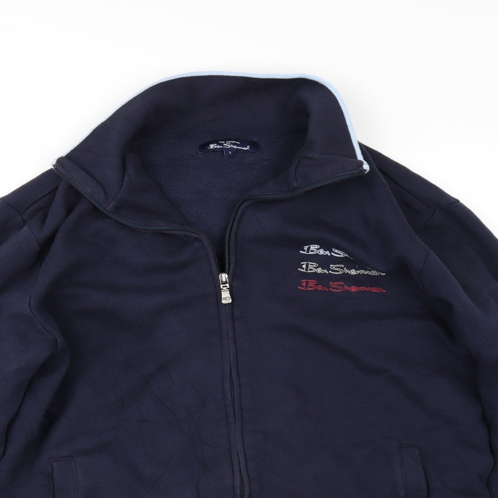 Ben Sherman Mens Blue   Full Zip Sweatshirt Size L