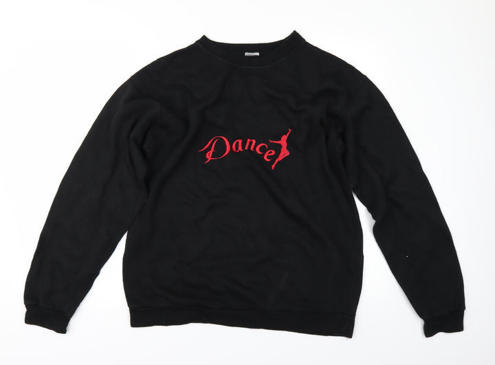 origenarts Womens Black   Pullover Sweatshirt Size M