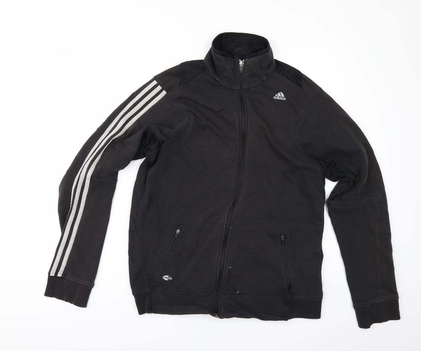 adidas Mens Black   Full Zip Hoodie Size M