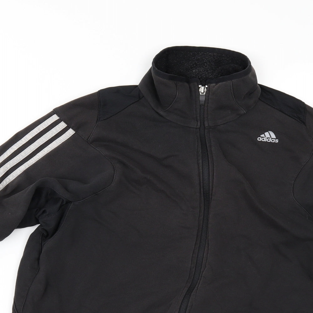 adidas Mens Black   Full Zip Hoodie Size M