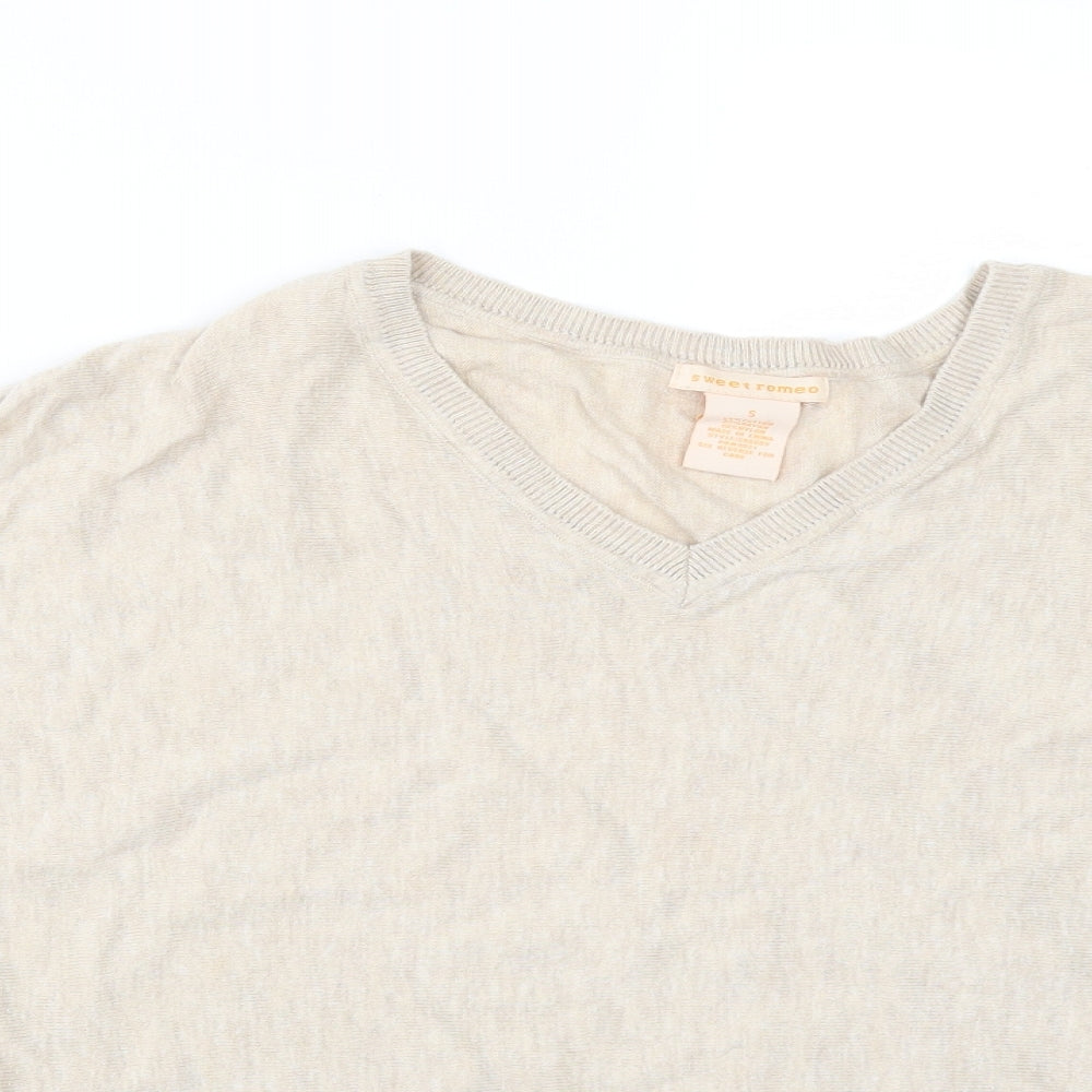 Sweet Romeo Womens Beige   Pullover Jumper Size S