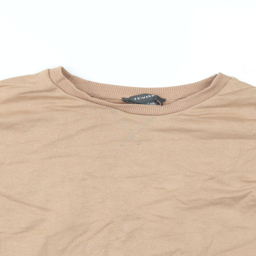 Primark Womens Beige   Pullover Sweatshirt Size S  - cropped