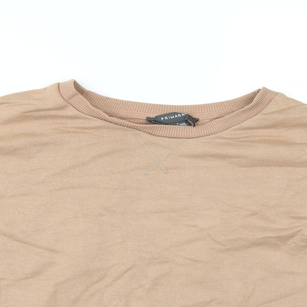 Primark Womens Beige   Pullover Sweatshirt Size S  - cropped